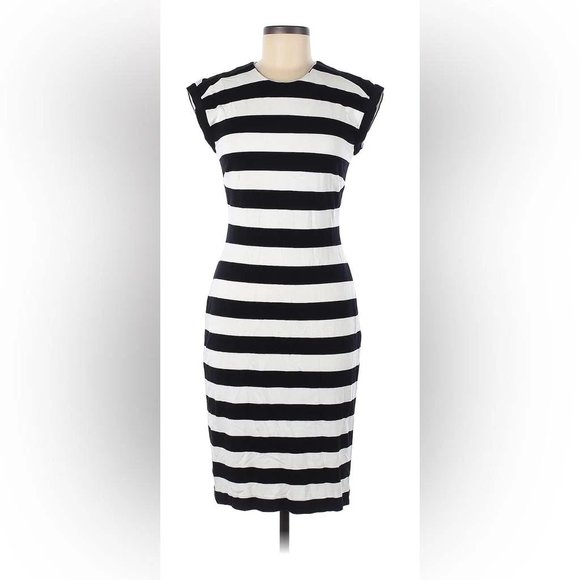 NWOT Banana Republic Striped Midi Dress - Size 4 - Picture 1 of 8